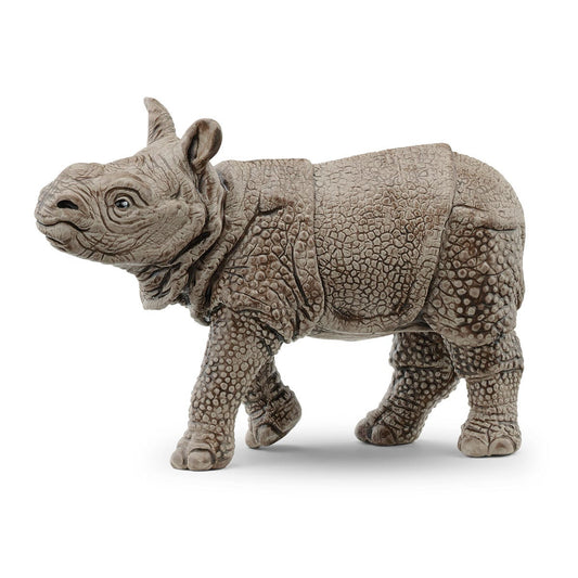 Schleich Animal Figurine - Indian Rhinoceros Baby-Mountain Baby