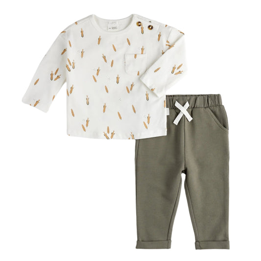 Petit Lem Newborn 2 Pc Set - Maize-Mountain Baby