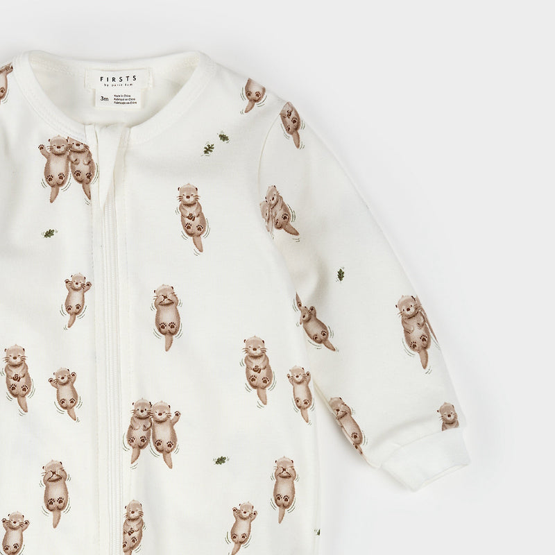 Petit Lem Footed Sleeper - Otters-Mountain Baby