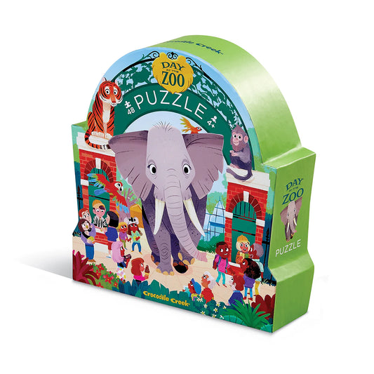 Crocodile Creek Puzzle - 48pc Day At The Zoo-Mountain Baby