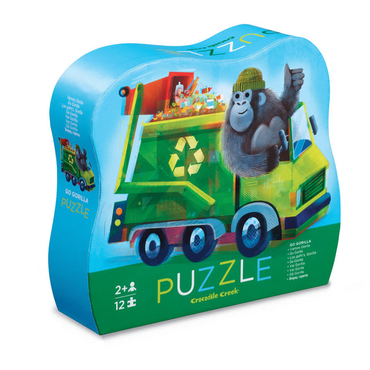 Crocodile Creek Puzzle - Mini 12pc - Go Gorilla-Mountain Baby