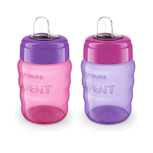 Philips Avent My Easy Sippy Cup - 9oz 2pk -Pink/Purple-Mountain Baby