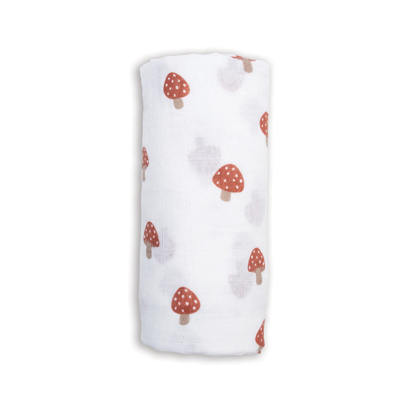 Lulujo Cotton Muslin Swaddling Blanket - Mushroom-Mountain Baby