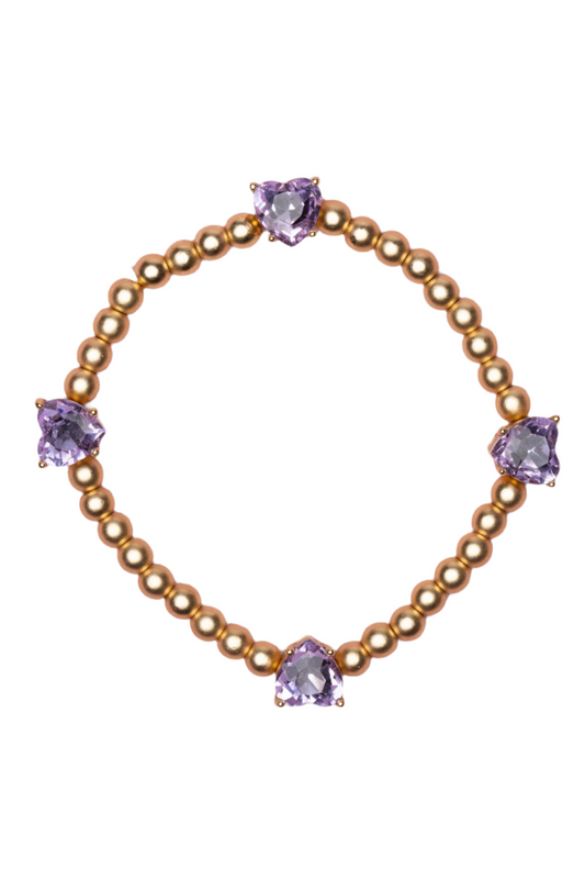 Great Pretenders Jewelry - Boutique B Chic Amethyst Love Bracelet-Mountain Baby
