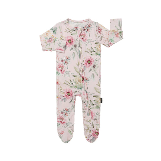 Belan.J Footed Zipper Sleeper - Floral Bliss-Mountain Baby