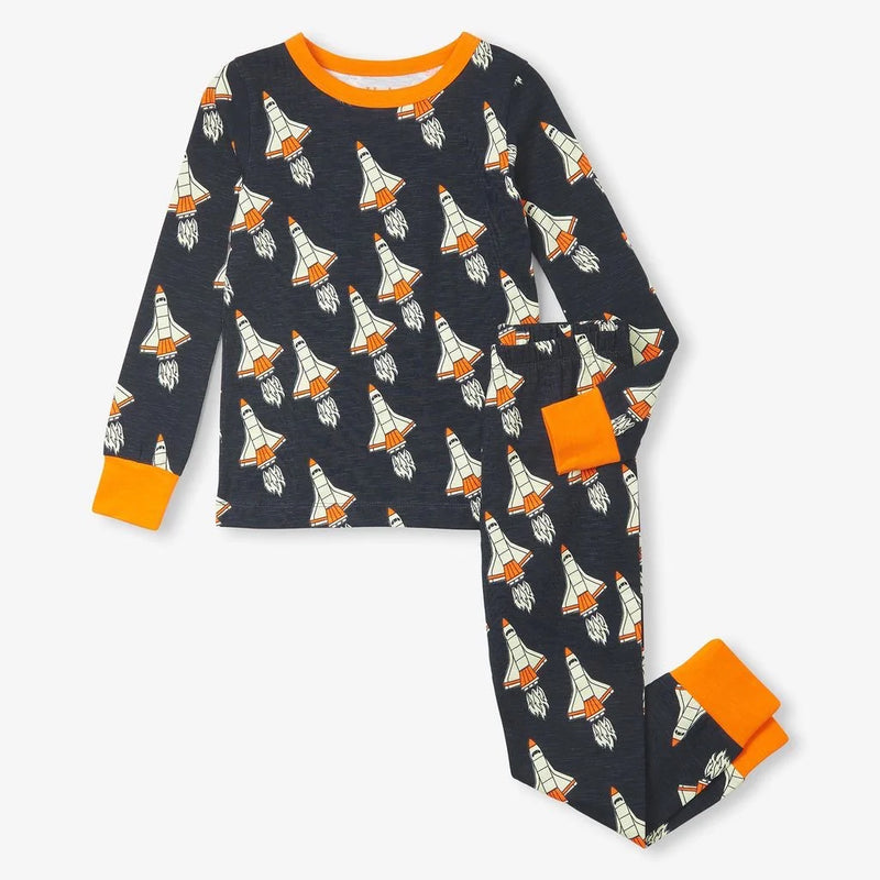 Hatley Stretch Cotton Pajama Set - Space Shuttle-Mountain Baby