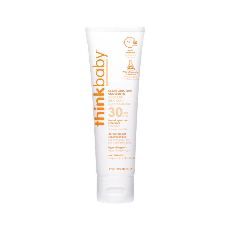 ThinkBaby 30 SPF Clear Zinc Sunscreen - 3oz-Mountain Baby