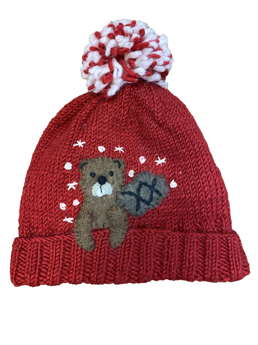 Ambler Kids Toque - Peek-A-Boo - Red-Mountain Baby