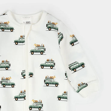 Petit Lem Footed Sleeper - Safari SUV-Mountain Baby