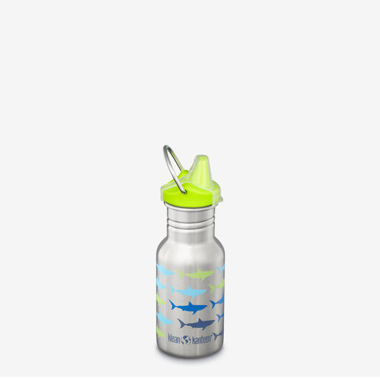 Klean Kanteen Kid Classic Sippy 12 oz. Water Bottle - Sharks-Mountain Baby