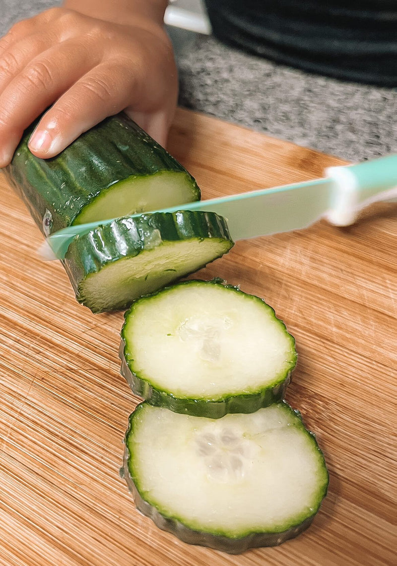 Kiddikutter Child-Safe Kitchen Knife - Sea Green-Mountain Baby