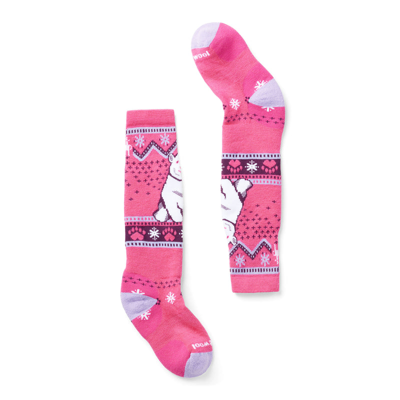 SmartWool Winter Socks - Bear Pattern - Power Pink-Mountain Baby
