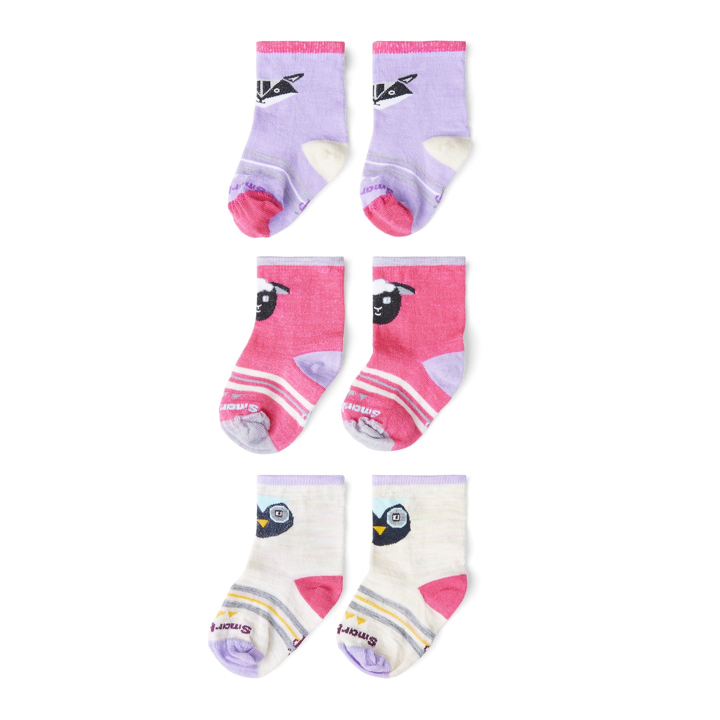 SmartWool Infant Socks - Toddler Trio - Ultra Violet-Mountain Baby