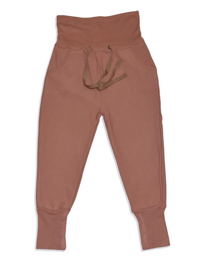 Silkberry Fleece Grow With Me Sweat Pants - Chocolate-Mountain Baby