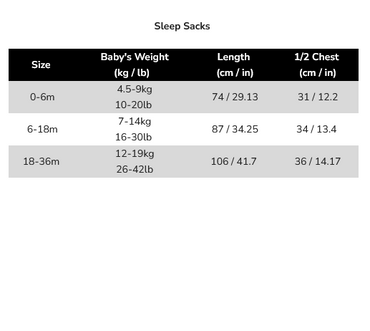 Belan.J Bamboo Sleep Sack 2.5 TOG - Tiny Trees-Mountain Baby