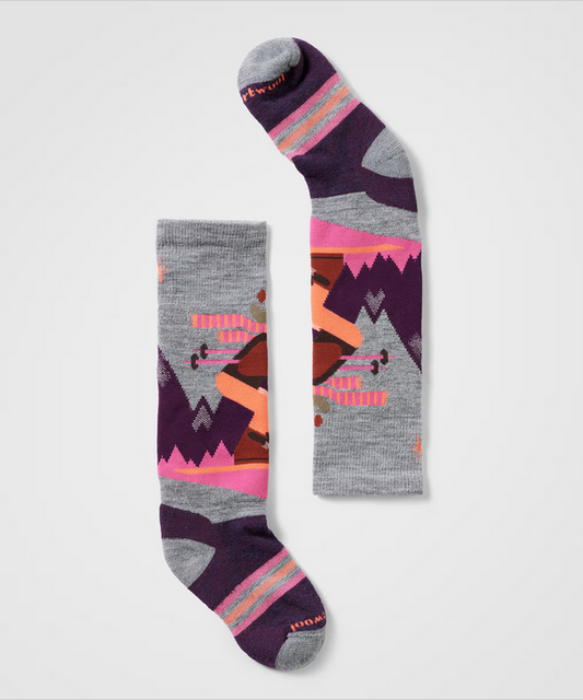 Smartwool Wintersport Sock - Light Grey - Pink-Mountain Baby