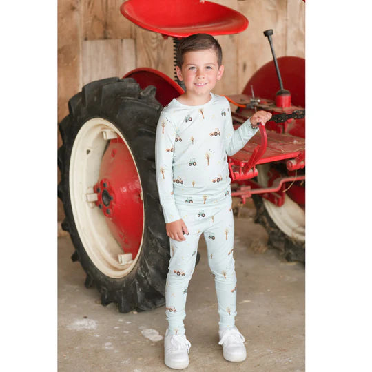 Belan.J L/S Pajama Set Tractors-Mountain Baby