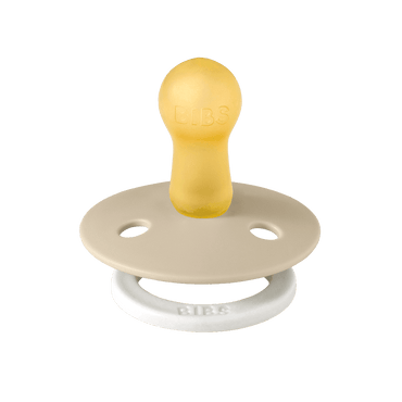 BIBS COLOUR Glow Original Natural Latex Pacifier 2pk - Round - Vanilla/Dark Oak-Mountain Baby