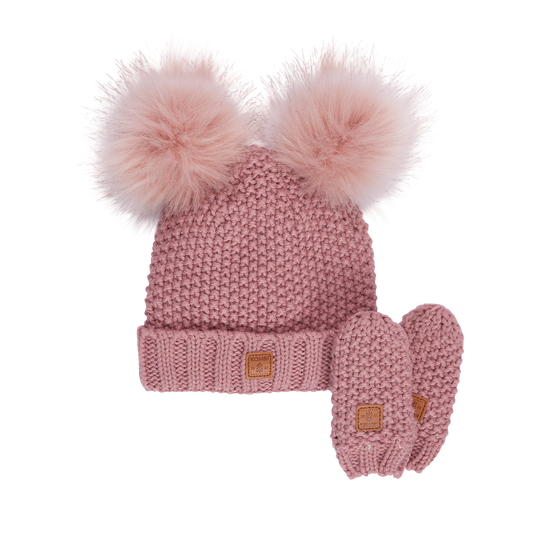 Kombi Hat & Mitt Set Adorable - Infant - Nostalgia Rose-Mountain Baby