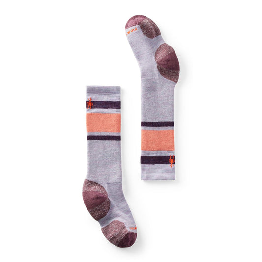 SmartWool Wintersport Sock - Stripe - Purple Eclipse Heather-Mountain Baby