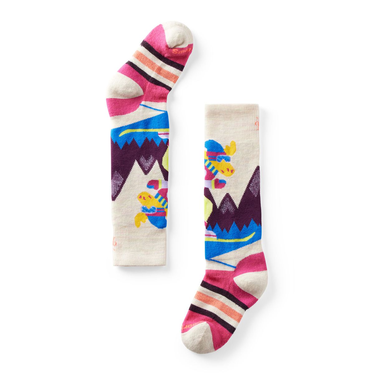 SmartWool Wintersport Sock - Moose - Moonbeam-Mountain Baby