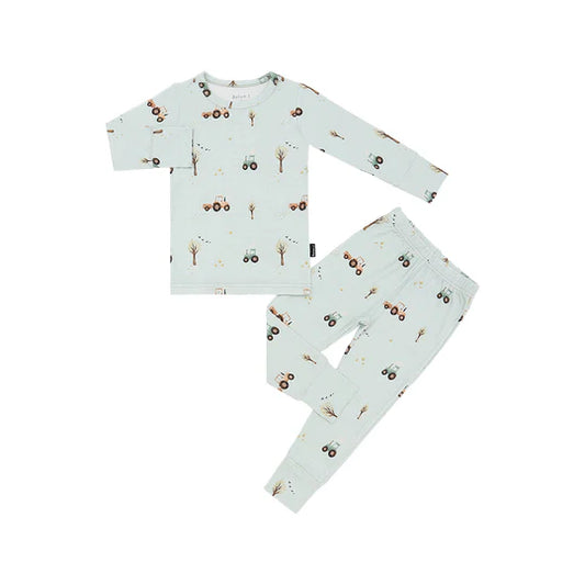 Belan.J L/S Pajama Set Tractors-Mountain Baby