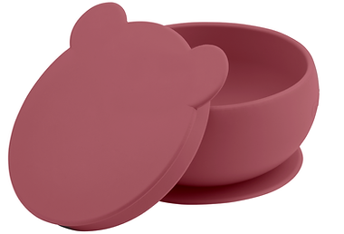Minikoioi Bowly Silicone Suction Bowl w/ Lid - Rose-Mountain Baby