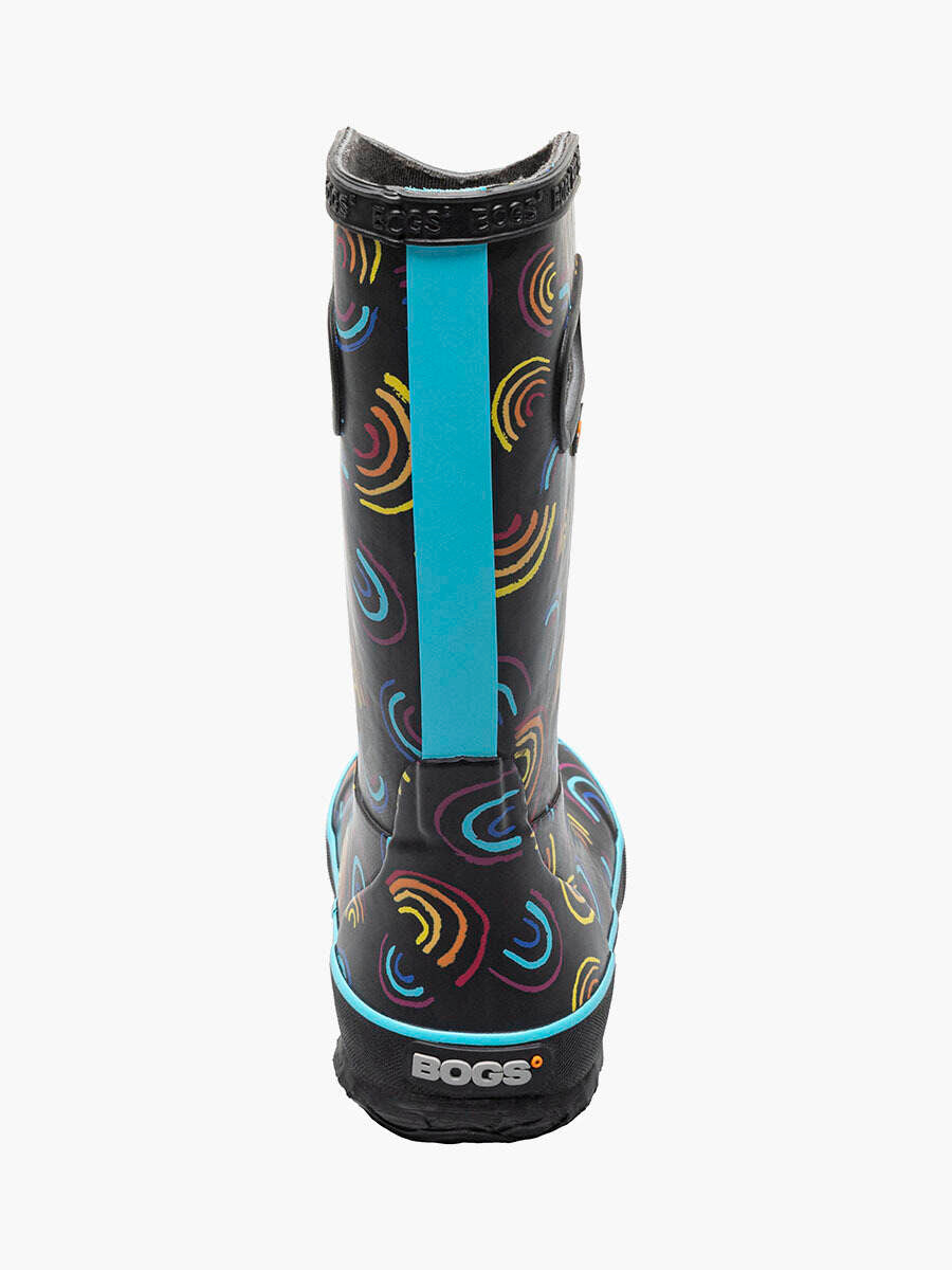 Bogs Rain Boots - Wild Rainbows Black-Mountain Baby