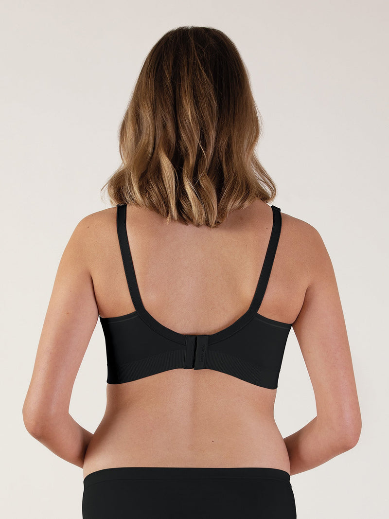 Bravado Rhythm Body Silk seamless nursing sports bra in black marl