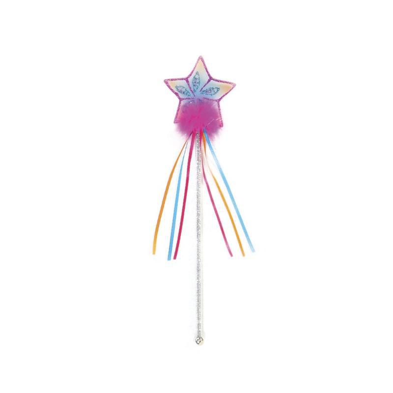 Great Pretenders Costumes - Glitter Rainbow Wand - Fuschia-Mountain Baby