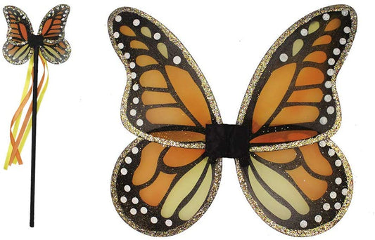 Great Pretenders Costumes - Monarch Wings & Wand Set-Mountain Baby