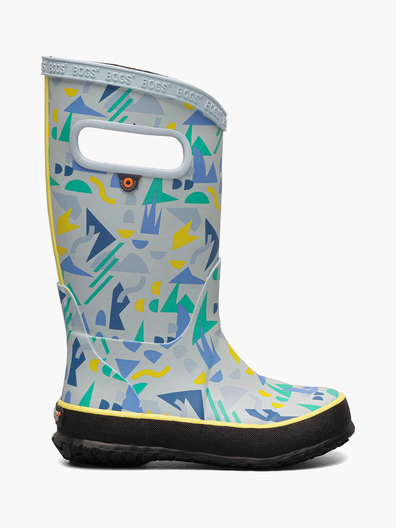 Bogs Rain Boots - Sparse Geo Blue Multi-Mountain Baby