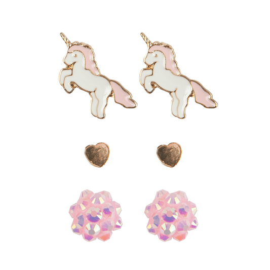 Great Pretenders Jewelry - Boutique Unicorn Studded Earrings 3pk-Mountain Baby