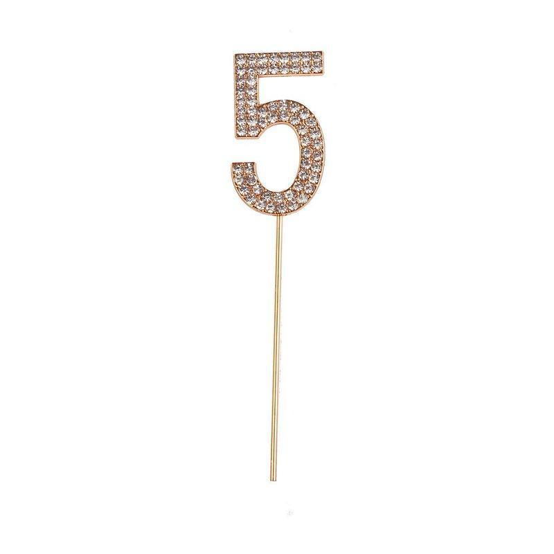 Great Pretenders Party Supplies - Cupcake Toppers - Rhinestone Numbers-Mountain Baby