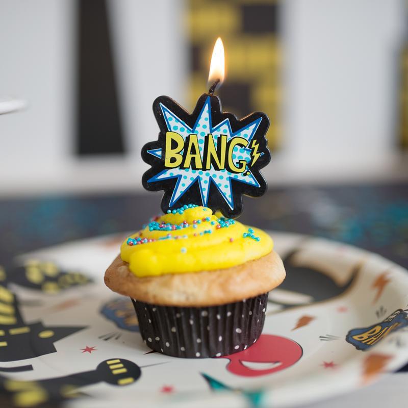 Great Pretenders Party Supplies - Candles - Superhero 4pc-Mountain Baby