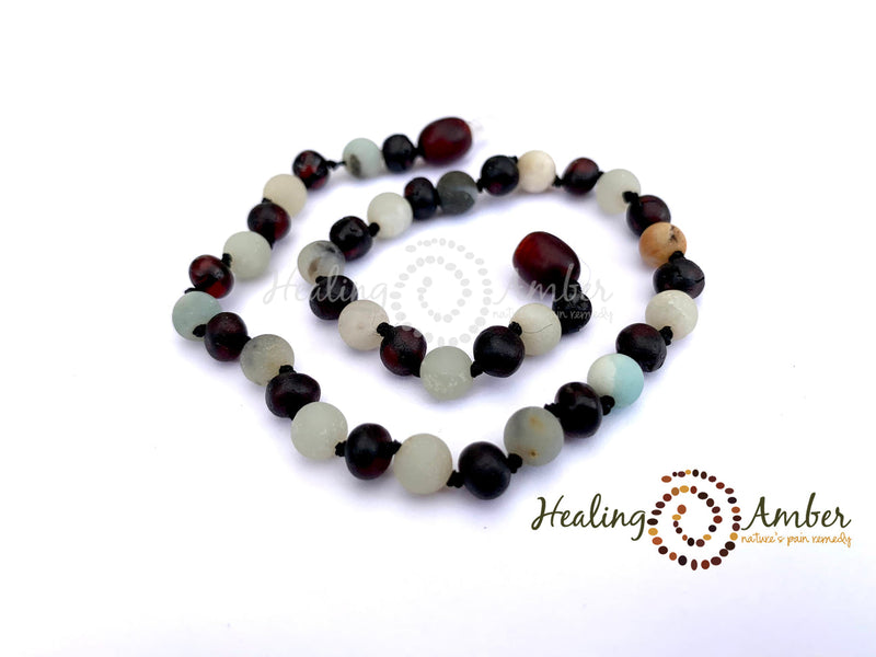Healing Amber & Gem Necklace - 11"-Mountain Baby