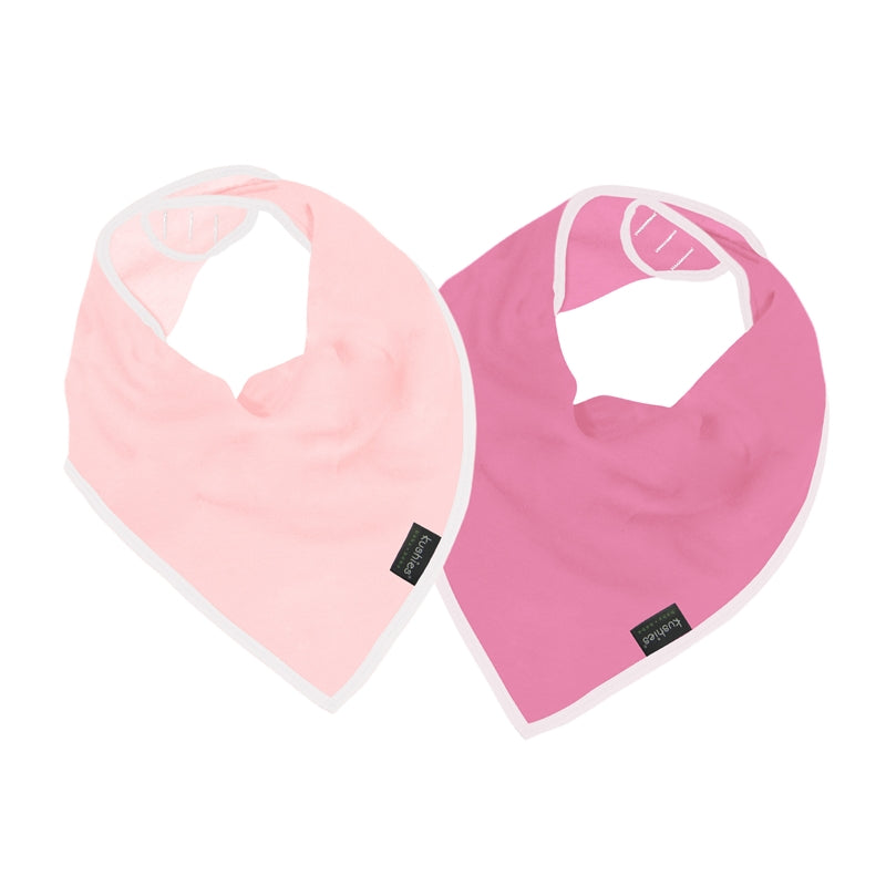 Kushies Bandana Bib 2pk - Pink/Fuschia-Mountain Baby