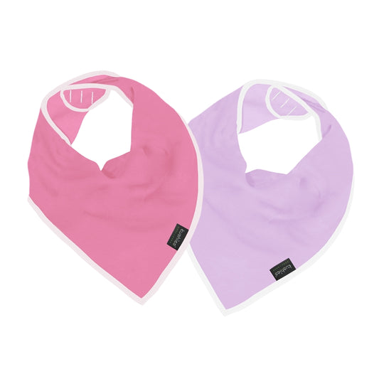 Kushies Bandana Bib 2pk - Fuschia/Lilac-Mountain Baby