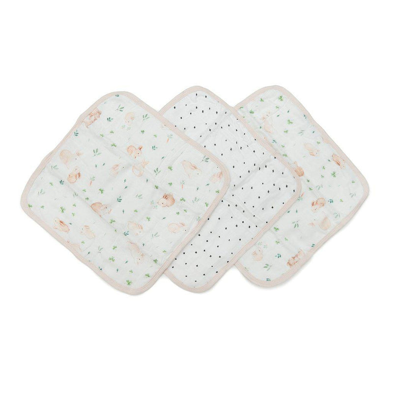LouLou Lollipop Washcloths 3pk - Bunny Meadow-Mountain Baby