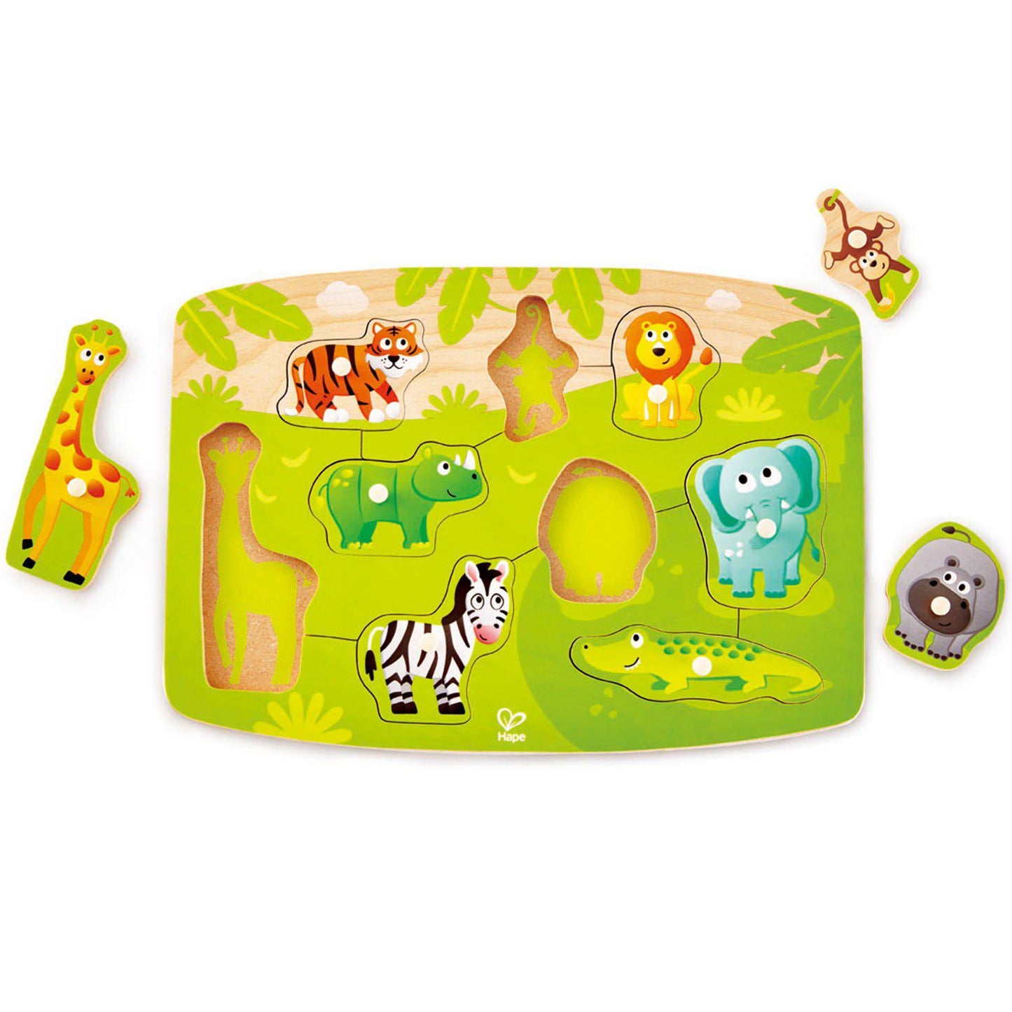 Hape Peg Puzzle - Jungle-Mountain Baby