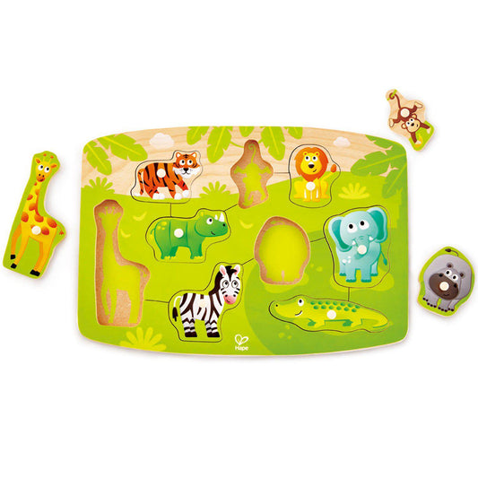 Hape Peg Puzzle - Jungle-Mountain Baby