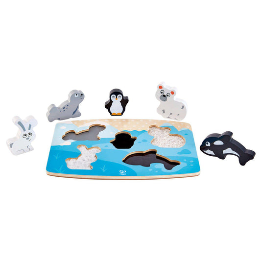 Hape Tactile Puzzle - Polar Animals-Mountain Baby