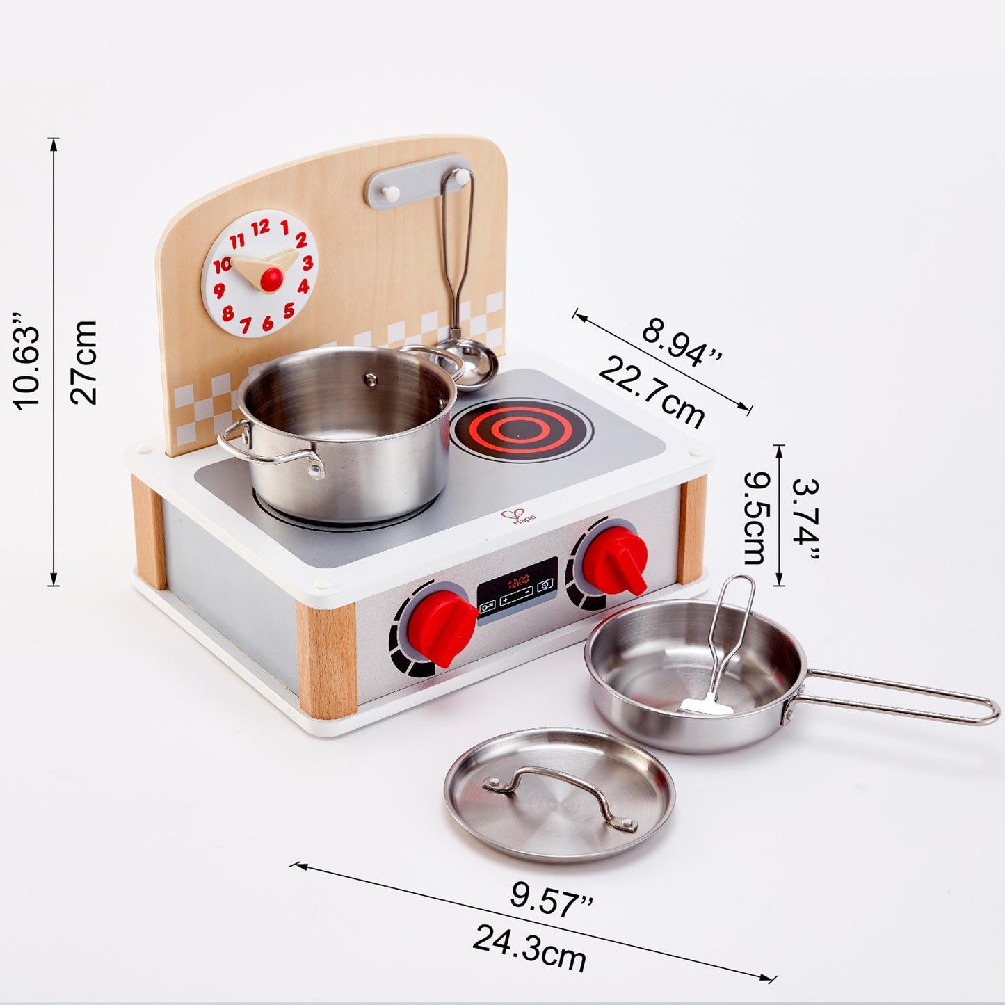 Hape Play Food - 2-in-1 Kitchen & Grill Set-Mountain Baby