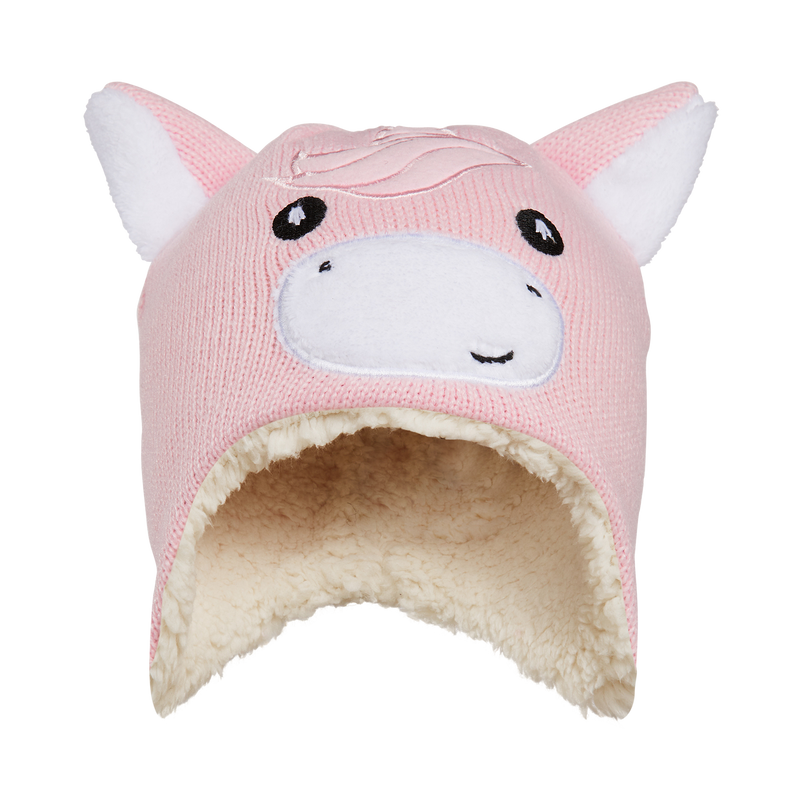 Kombi Hat Sherpa Animal - Infant - Pinky Unicorn-Mountain Baby