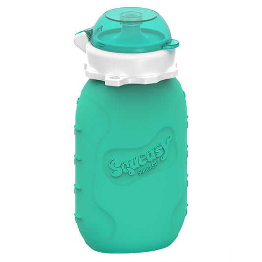 Squeasy Gear Food Pouch Snacker - 6oz - Aqua-Mountain Baby