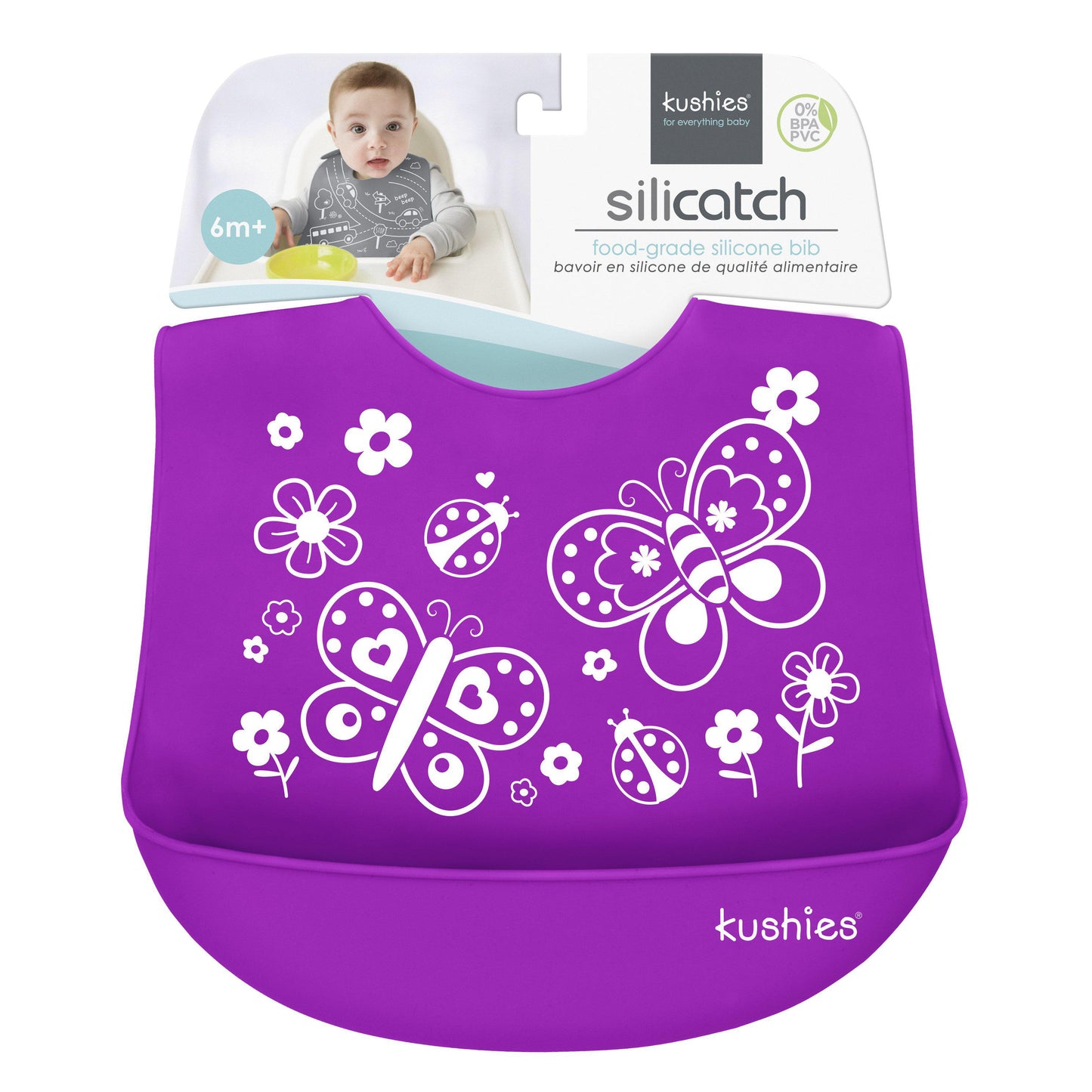 Kushies Silicatch Bib-Mountain Baby
