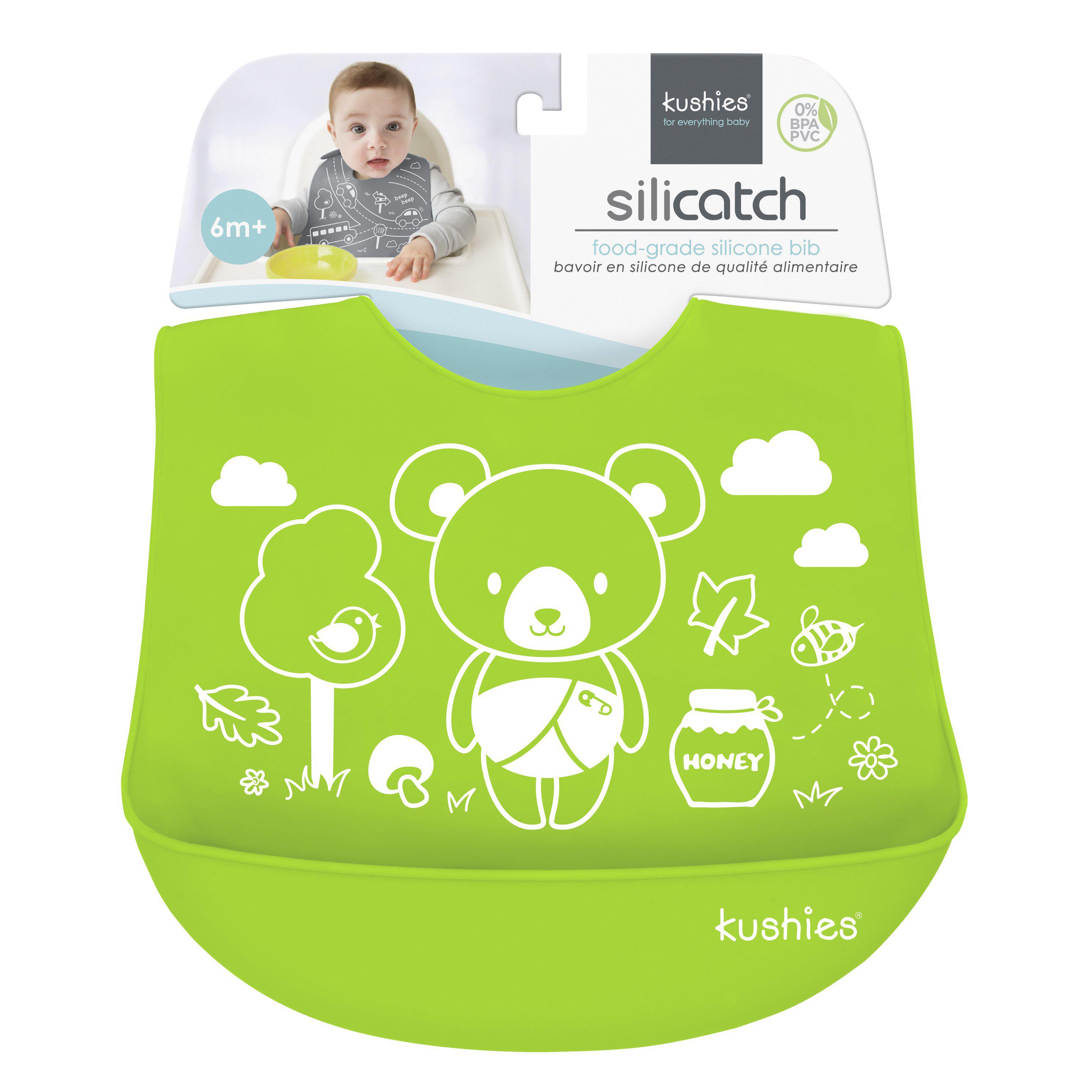 Kushies Silicatch Bib-Mountain Baby