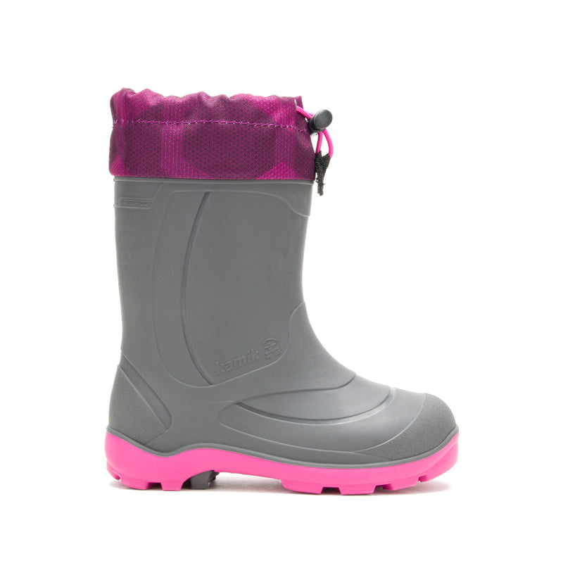 Kamik Snow Boot - Snobuster2 - Black/Charcoal/Magenta-Mountain Baby