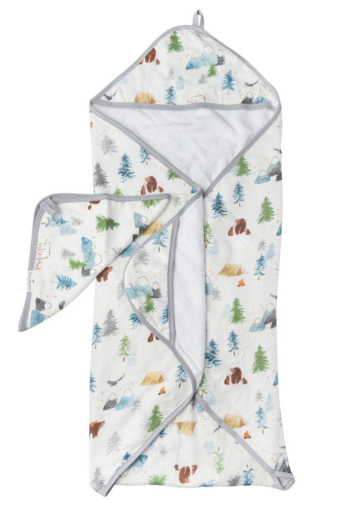 LouLou Lollipop Hooded Towel Set - Adventure Begins-Mountain Baby