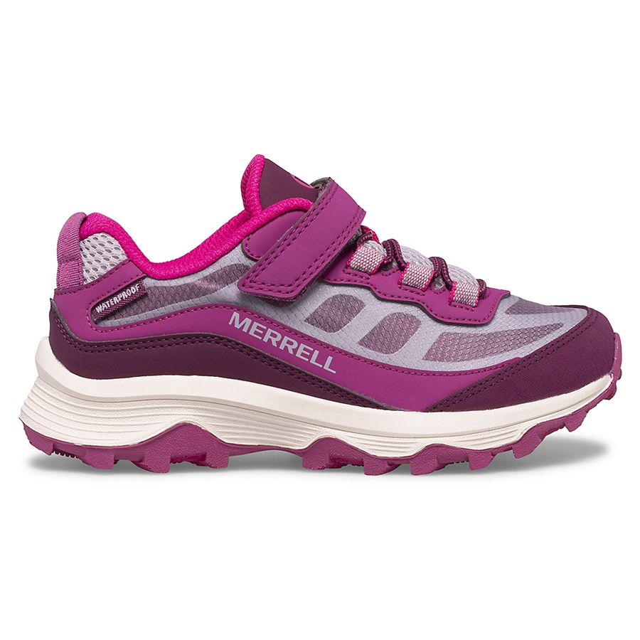 Merrell Moab Speed AC Low Waterproof Runner - Grey/Berry-Mountain Baby